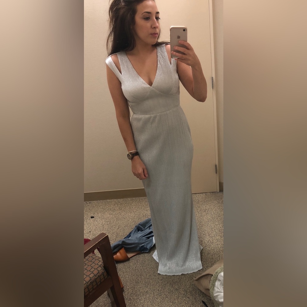 Calvin Klein Metallic Sleeveless Evening Dress